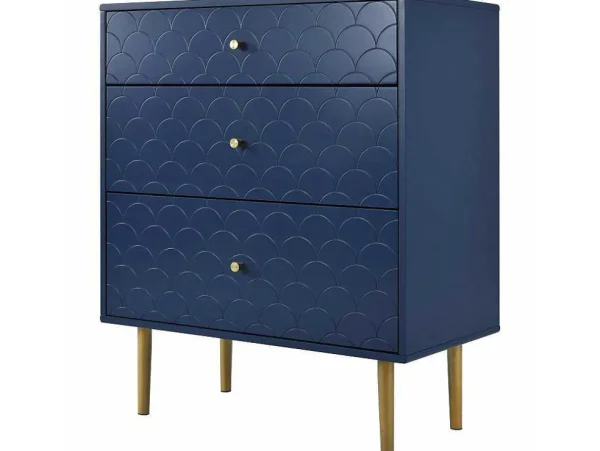 Online Ragement Ladekast Voor Slaapkamer - 3 Lades - Donkerblauw Ladekast