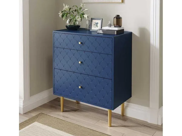 Online Ragement Ladekast Voor Slaapkamer - 3 Lades - Donkerblauw Ladekast