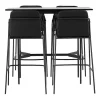 Discount Rax Barmeubelset Bartafel Zwart En 4 Tvist Barstoelen Zwart. Barmeubel