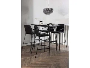 Discount Rax Barmeubelset Bartafel Zwart En 4 Tvist Barstoelen Zwart. Barmeubel
