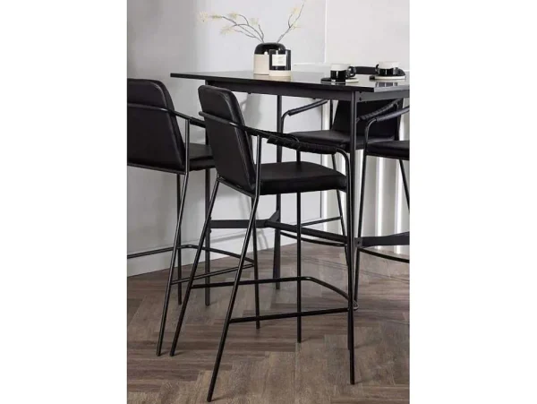 Discount Rax Barmeubelset Bartafel Zwart En 4 Tvist Barstoelen Zwart. Barmeubel