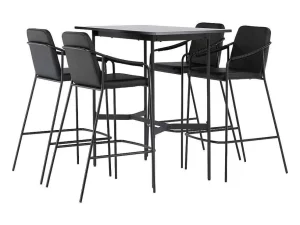 Discount Rax Barmeubelset Bartafel Zwart En 4 Tvist Barstoelen Zwart. Barmeubel