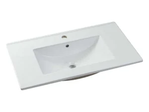 Fashion Rechthoekige Keramische Wastafel - Wit - 81 X 46,5 Cm - Motiac Wastafel