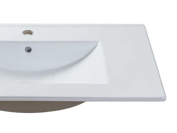 Fashion Rechthoekige Keramische Wastafel - Wit - 81 X 46,5 Cm - Motiac Wastafel