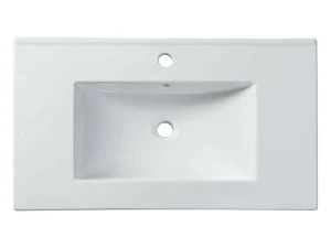 Fashion Rechthoekige Keramische Wastafel - Wit - 81 X 46,5 Cm - Motiac Wastafel