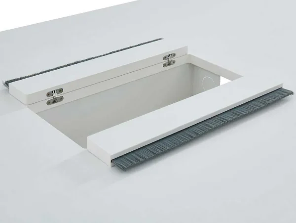 Clearance Rechthoekige Vergadertafel - 6 Personen - Wit - L240 Cm - Downtown Kantoormeubilair