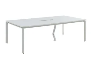 Clearance Rechthoekige Vergadertafel - 6 Personen - Wit - L240 Cm - Downtown Kantoormeubilair