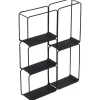 Shop Rek - 5 Plankjes - Metaal - Zwart - Asunta Boekenkast & Vitrine