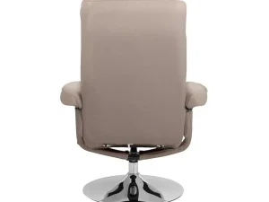 Hot Relaxfauteuil + Kruk Cappucino Fauteuil Leer