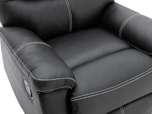 Hot Relaxfauteuil Canby - Kunstleer - Zwart Relaxfauteuil