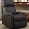 Outlet Relaxfauteuil Van Kunstleer Isao - Zwart Relaxfauteuil