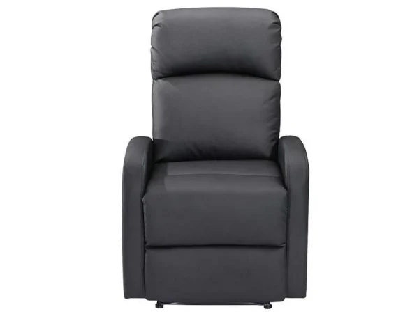 Outlet Relaxfauteuil Van Kunstleer Isao - Zwart Relaxfauteuil