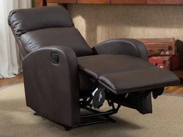 Online Relaxfauteuil Van Kunstleer Isao - Bruin Relaxfauteuil