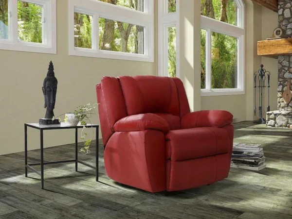 Best Sale Relaxfauteuil Van Leer Aroma - Rood Relaxfauteuil