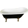 Outlet Retro Vrijstaand Bad 170 X 80 Cm Zwart Met Gouden Pootjes Marigold Noir Vrijstaand Bad Op Pootjes