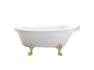 Clearance Retro Vrijstaand Bad 170 X 80 Cm Met Gouden Pootjes Marigold Vrijstaand Bad Op Pootjes
