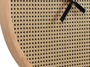 Sale Rieten Wandklok - D60 Cm - Mdf En Hout - Naturel - Fietra Wandklok