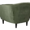 Clearance Rita Fauteuil Bosgroen, Rubberhout Zwart. Fauteuil Met Holle Rugleuning