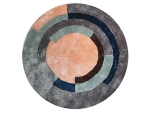 Cheap Rond Tapijt Van Getuft Viscose Met Geometrisch Patroon Janjivy - 4000 G/M - D120 Cm Woonkamertapijt
