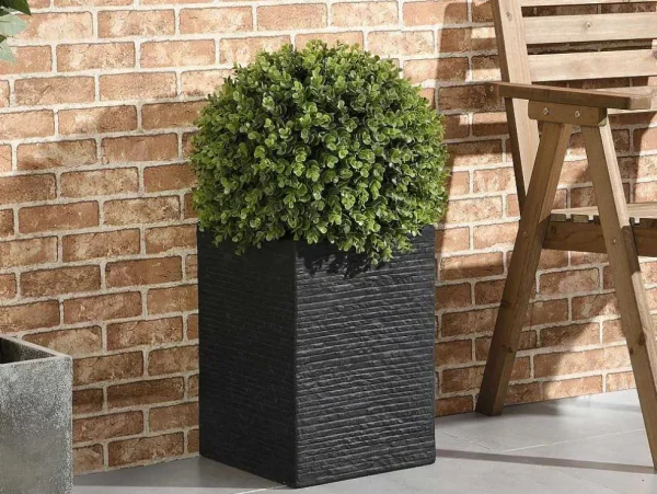 Best Ronde Kunstbuxus Met Pot - H66 X D40 Cm - Groen - Diava Kunstplant