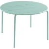 Shop Ronde Metalen Tuintafel Mirmande - D.110 Cm - Amandelgroen Tuinset