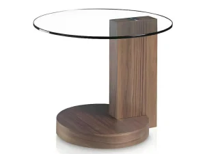 Fashion Ronde Notenhouten Hoektafel 2036 Bijzettafel