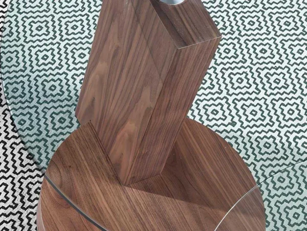 Fashion Ronde Notenhouten Hoektafel 2036 Bijzettafel