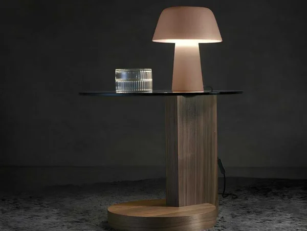 Fashion Ronde Notenhouten Hoektafel 2036 Bijzettafel