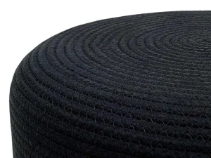 Cheap Ronde Poef In Licht En Zwart, Natuurlijk Rotan Salveti Poef