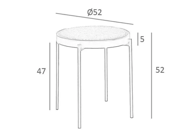 Cheap Ronde Rotan Hoektafel 2109 Bijzettafel