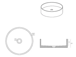Cheap Ronde Wastafel Om Te Plaatsen Van Beton - 39 Cm - Dukat Wastafel