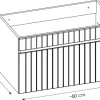 Hot Roze Hangmeubel Met Strepen Voor Onder Wastafel Met Plank - 80 Cm - Satara Wastafelmeubel