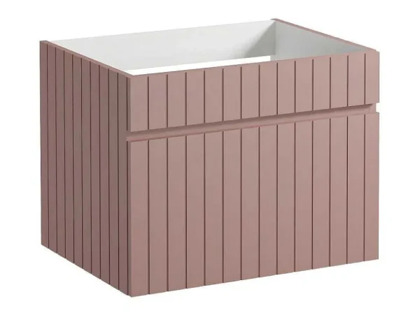 Cheap Roze Hangmeubel Onder Wastafel Met Strepen - 60 Cm - Satara Wastafelmeubel