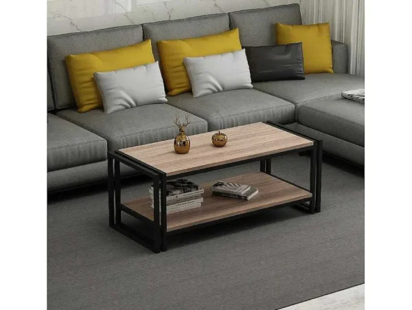 Outlet Salontafel Carmela, Walnoten, 102X45X40 Cm, Salontafel