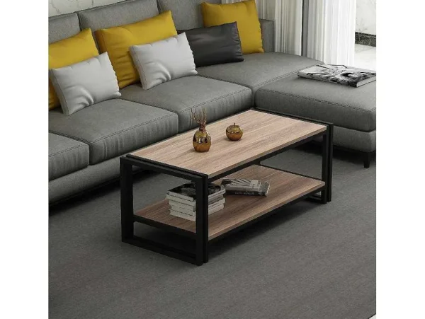 Outlet Salontafel Carmela, Walnoten, 102X45X40 Cm, Salontafel