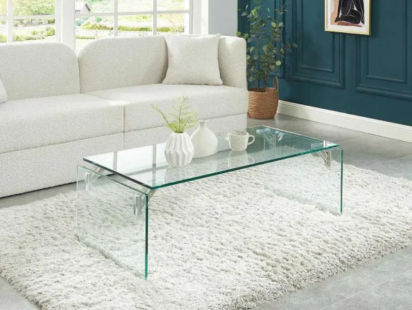 Clearance Salontafel Van Gehard Glas - Transparant - Madro Salontafel