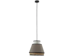 Cheap Scandinavische Rieten Hanglamp - Naturel En Warmgrijs - D35 X H120 Cm - Klaus Hanglamp