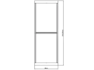 Outlet Scheidingswand In Aluminium - L88 X H245 Cm - Antraciet - Verstelbare Hoogte - Sagar Scheidingswand