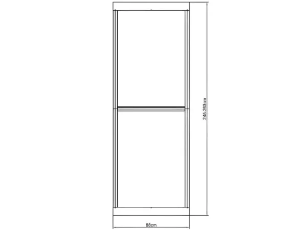 Best Sale Scheidingswand Verzinkt Staal L88 X H245 Cm Antraciet - Verstelbare Hoogte - Lateri Scheidingswand
