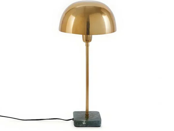 Cheap Schemerlamp Champignon Met Art-Decostijl Amanite - Marmer En Ijzer - 24,5 X 24,5 X 52 Cm - Goudkleurig Lamp