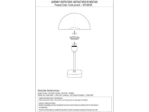 Cheap Schemerlamp Champignon Met Art-Decostijl Amanite - Marmer En Ijzer - 24,5 X 24,5 X 52 Cm - Goudkleurig Lamp