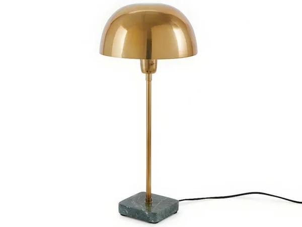 Cheap Schemerlamp Champignon Met Art-Decostijl Amanite - Marmer En Ijzer - 24,5 X 24,5 X 52 Cm - Goudkleurig Lamp