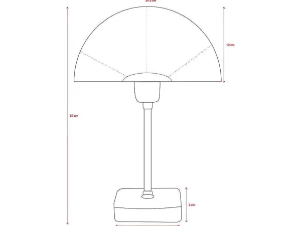 Cheap Schemerlamp Champignon Met Art-Decostijl Amanite - Marmer En Ijzer - 24,5 X 24,5 X 52 Cm - Goudkleurig Lamp