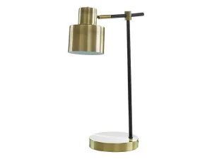 Online Schemerlamp Met Vintage-Stijl Anticaire - Ijzer - 26 X 15 X 45 Cm - Goudkleurig Lamp