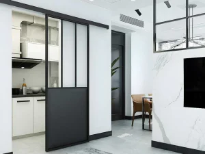Cheap Schuifdeur In Gehard Glas - Mat Zwart - H205Cm X B73Cm - Artisto Schuifdeur