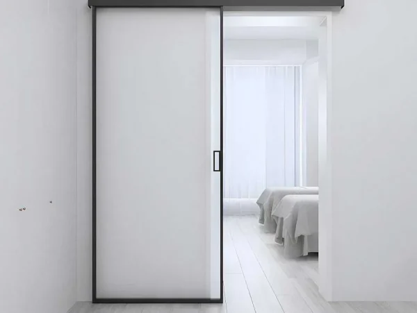 Outlet Schuifdeur In Mat Gehard Glas - H205Cm X B73Cm - Linci Schuifdeur