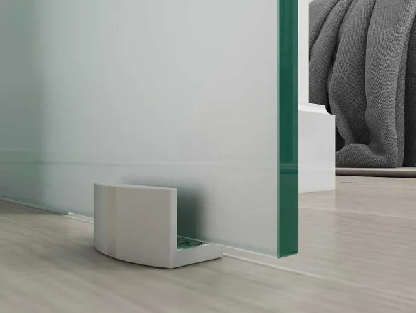 Best Sale Schuifdeur In Opbouw - H205 X L73 Cm - Gehard Glas Schuifdeur
