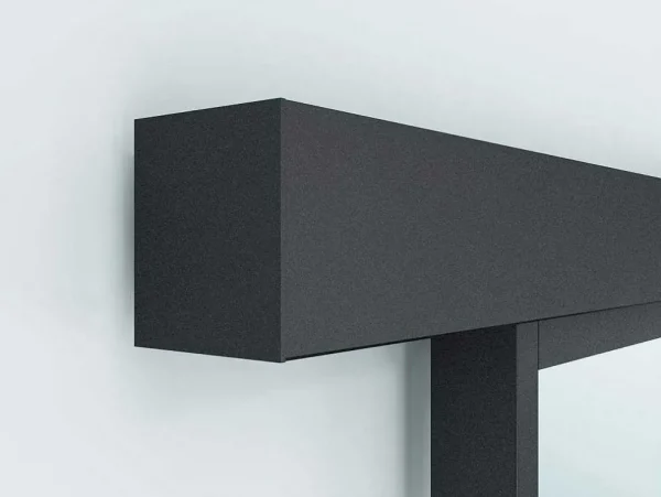 Discount Schuifdeur Werkplaatsstijl - Zwart En Mat Gehard Glas - H205 X B73 Cm - Artisto Schuifdeur