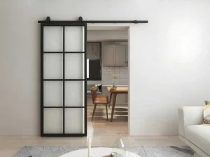 Sale Schuifdeur Wilden - H205 X L83 Cm - Aluminium En Gehard Glas Schuifdeur