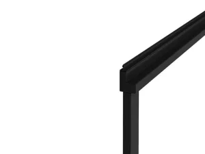 Outlet Schuifdouchewand Mat Zwart Met Handdoekenrek - 120 X 140 Cm - Waimea Badscherm